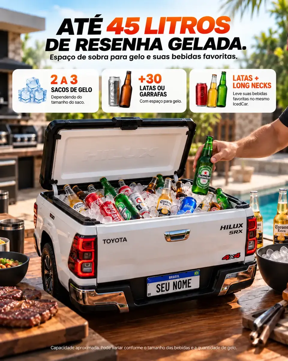 Capacidade do ClubCasa: 45 litros, até 60 latas